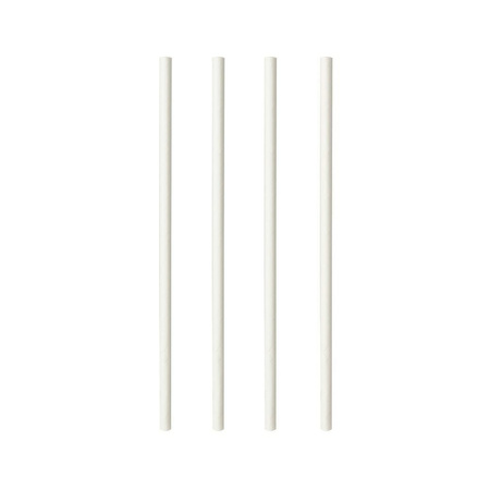 Weiße Jumbo-Papierstrohhalme, 8/250 mm, 100 Stück