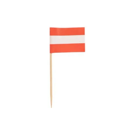 Party-Zahnstocher mit österreichischer Flagge, Länge 8 cm, 200 Stück