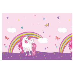 Mehrweg-Tischdecke „Unicorn“, 120 x 180 cm, 1 Stück
