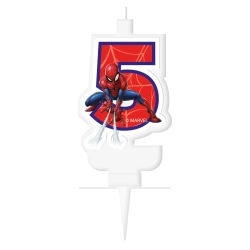Geburtstagskerze „Spider-Man“, „5“, 1 Stück