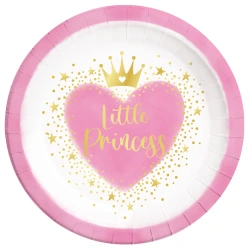 Papierteller „My Little Princess“, 23 cm, 8 Stück