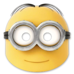 Papiermasken „Minions“, 6 Stück