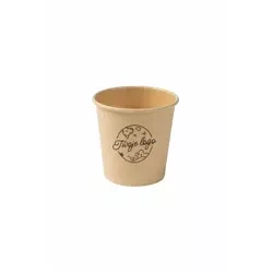 Kraftpapierbecher, Dispersionsbeschichtung, 120 ml, Durchmesser 62 mm, EIGENER AUFDRUCK, 2000 Stück