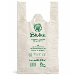 Kompostierbare BIOTKA-Tragetaschen, 30+14 x 64 cm, 100 Stück