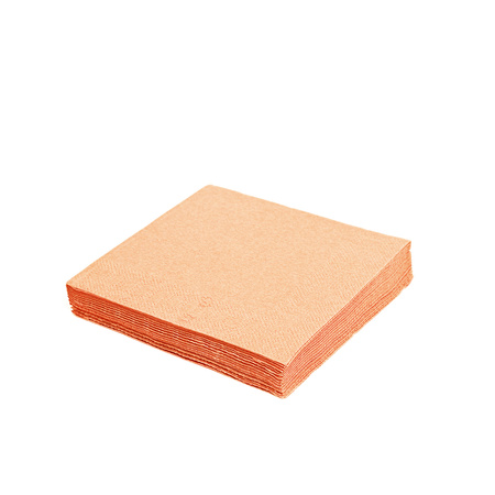 Zweilagige Servietten, hellorange, 1/4, 33 x 33 cm, 250 Stück