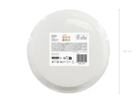 Pappteller "Farb-Mix", 21 cm, 6 Stück.