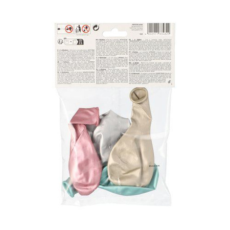 Luftballons „Shiny“ – Mix, groß (33 cm), 4 Stück