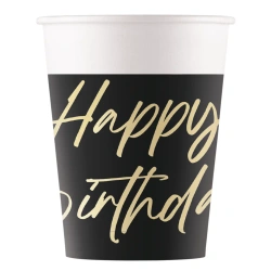 Papierbecher „Elegant Birthday“ 200 ml, 8 Stück
