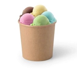 Kraftpapier-Eisbecher, 360 ml, Durchmesser 92 mm, 50 Stück