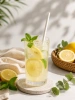 Weiße Papierstrohhalme, 8/197 mm, einzeln verpackt, 800 Stück