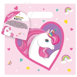 Mehrweg-Papiertüten „Unicorn“, 22 x 22 cm, 4 Stück