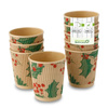 Wellpappe-Pappbecher, Dispersionsbeschichtung, „Christmas“, 250 ml, Durchmesser 80 mm, 25 Stück