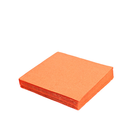 Zweilagige Servietten, orange, 1/4, 33 x 33 cm, 50 Stück