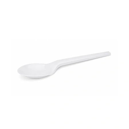 Weiße C-PLA-Löffel, wiederverwendbar, 12,8 cm, 50 Stück