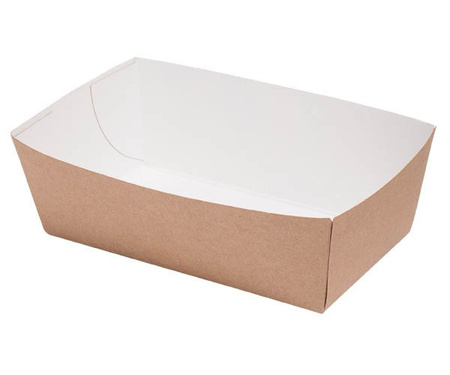 Tiefe Papierschale aus Kraftpapier, 12 x 6 x 4 cm, 100 Stück