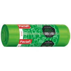 Grüne Paclan-Säcke für die Glasabfalltrennung, 120 l, 70 x 110 cm, 10 Stück