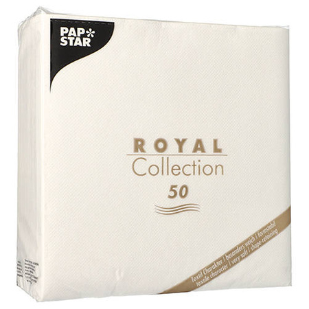 Servietten „Royal Collection“, weiß, 3-lagig, 40 x 40 cm, 50 Stück