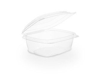 PLA-Behälter mit Deckel, 250 ml, 12,2 x 10,5 x 5 cm, 50 Stück