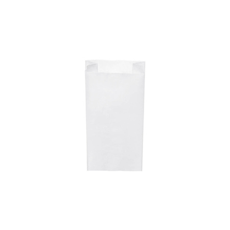 Weiße Papiertüte für Frühstücksbrötchen, 1,0 kg, 12+5 x 24 cm, 1000 Stück