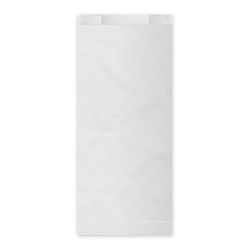 Weiße Papiertüte für Frühstücksbrötchen, 2,5 kg, 15+7 x 35 cm, 100 Stück