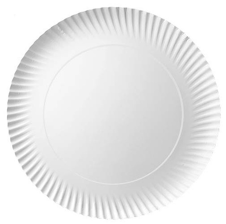 Weißer runder Pappteller, 28 cm, 100 Stück