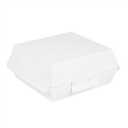 Thermobox für Burger, Weiß, Größe „L“, 14,2 x 13,7 x 6,1 cm, 50 Stück