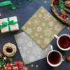 Premium-Airlaid-Servietten, „Snowflakes Silver“, 1/4, 40 x 40 cm, 50 Stück