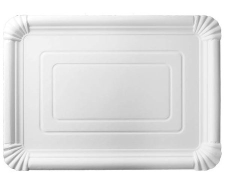Weißes Papiertablett, 24 x 34 cm, 125 Stück