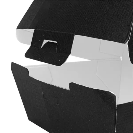 Thermobox für Burger, schwarz, Größe „L+“, 14,4 x 13,6 x 9,2 cm, 50 Stück