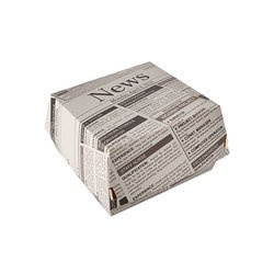 Burgerbox „Newsprint“ 11,5 x 11 x 7 cm, 50 Stück