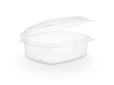PLA-Behälter mit Deckel, 350 ml, 14,2 x 12,4 x 5,5 cm, 50 Stück