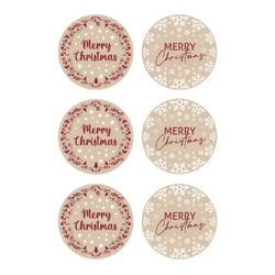 Aufkleber für Weihnachtsgeschenke und „Merry Christmas“-Karten, Durchmesser 6 cm, 10 x 6 Stück