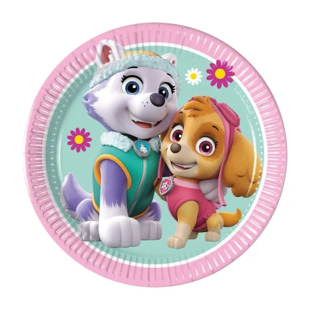 Pappteller „Paw Patrol Sky & Everest“, 20 cm, 8 Stück