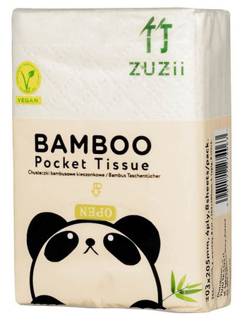 Bambus-Taschentücher, 8 x 8 Stück