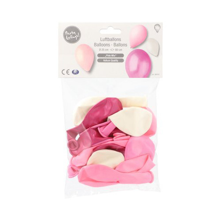 Luftballons „Pink-Mix“, 25 cm, 16 Stück