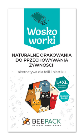 Wachsbecher „Katzen“, Set L+XL, 1 Stück