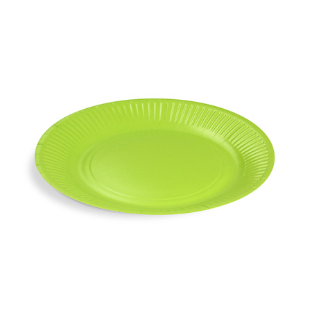 Runder Pappteller, grün, Durchmesser 23 cm, 10 Stück