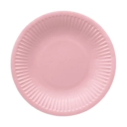 Runder Pappteller „Light Pink“, Durchmesser 18 cm, 8 Stück