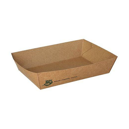 Tiefe Papierschale PURE 16 x 11 x 4 cm, 80 Stück