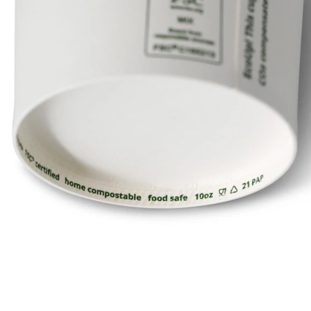Weißer Pappbecher für Eis, 300 ml, Durchmesser 92 mm, 50 Stück
