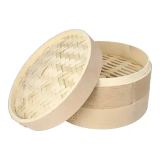 Bambus-Dampfgarer „ASIA“, Höhe 16 cm, Durchmesser 25 cm, 3-teilig, 1 Stück