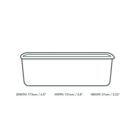 Rechteckiger Papierbehälter für Dispersionsmittel, 750 ml, 17,3 x 12,1 x 5,7 cm, 50 Stück