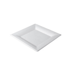 Teller aus Zuckerrohr, 15,5 x 15,5 cm, 50 Stück