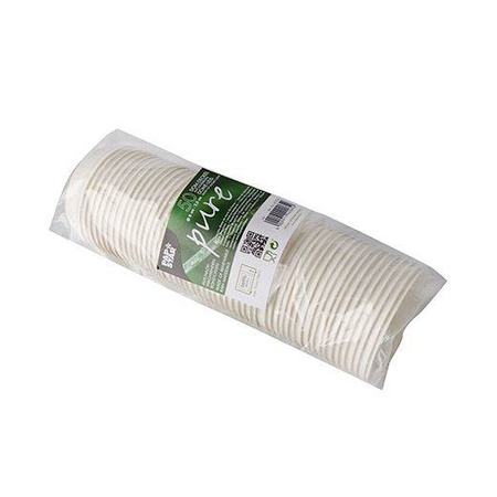 Deckel aus Zuckerrohr für Becher, Durchmesser 80 mm, 50 Stück