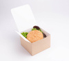 Burger-Box aus Kraftpapier, 14 x 14 x 9,5 cm, 100 Stück