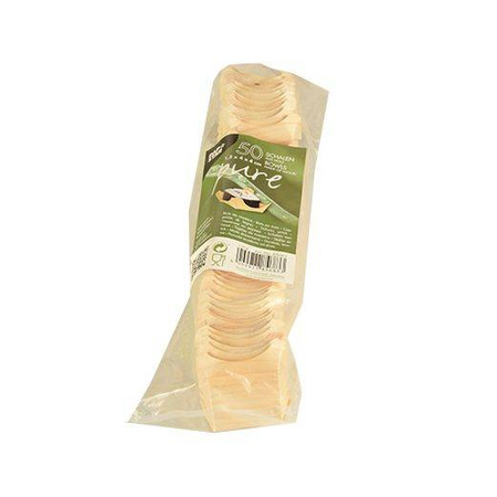 Holzschale 4 x 4 x 1,5 cm, 50 Stück