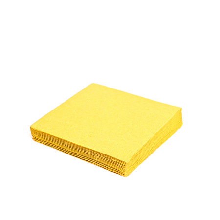 Zweilagige Servietten, gelb, 1/4, 33 x 33 cm, 50 Stück
