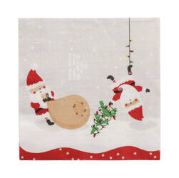 3-lagige Servietten „Weihnachtsmann“ 1/4, 33 x 33 cm, 20 Stück