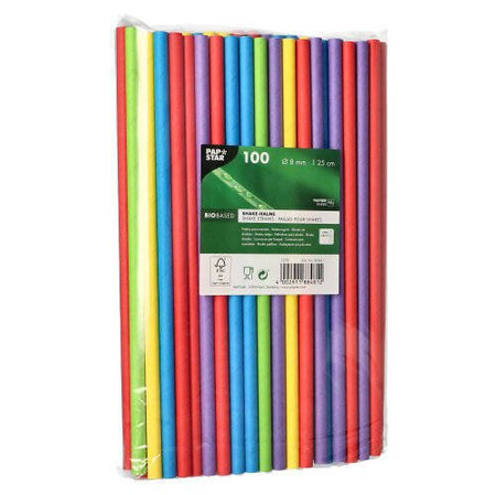 Papierstrohhalme, Farbpalette, 8/250 mm, 100 Stück