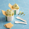 Weiße Papierservietten für Eiscreme, 9 cm, 50 Stück